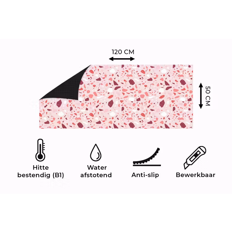 Keukenloper - Terrazzo - Patroon - Roze — 5