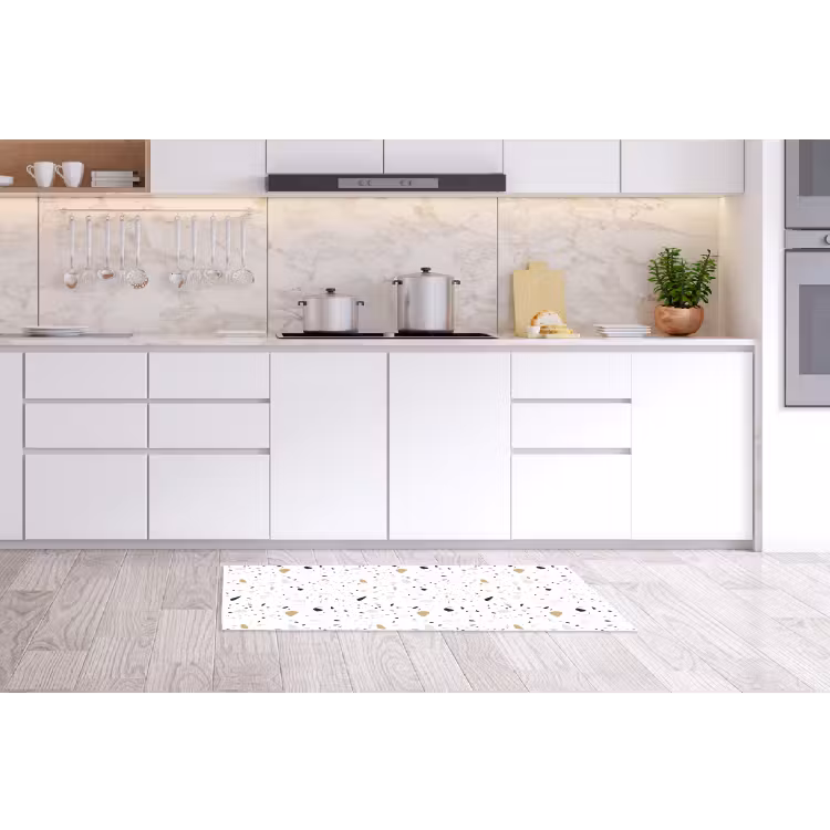 Keukenloper - Terrazzo - Patroon - Wit - Neutraal — 3