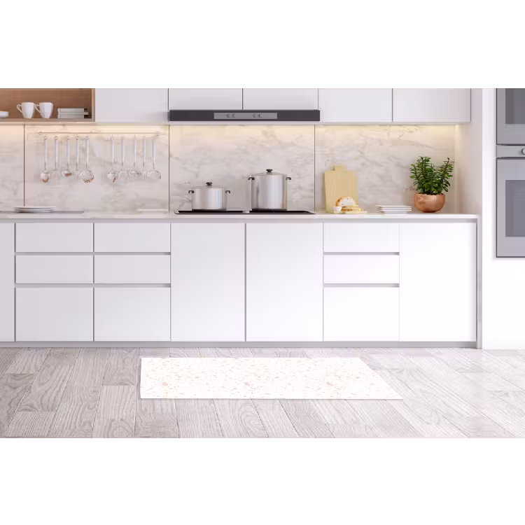 Keukenloper - Terrazzo - Patroon - Wit - Perzik — 3