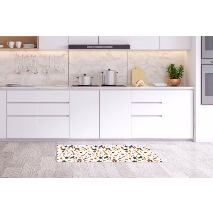 Keukenloper - Terrazzo - Patroon - Wit - Terra — 3