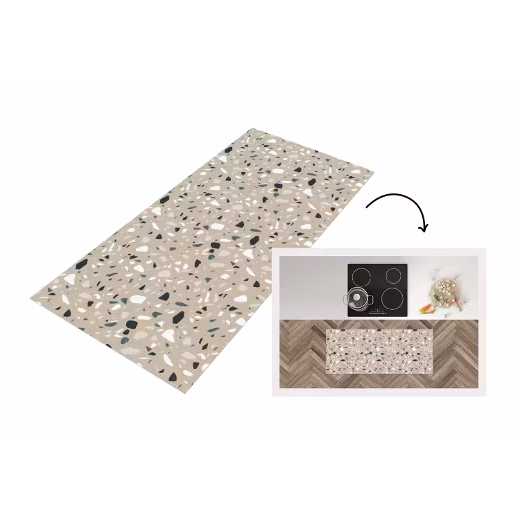Keukenloper - Terrazzo - Patroon - Groen — 1