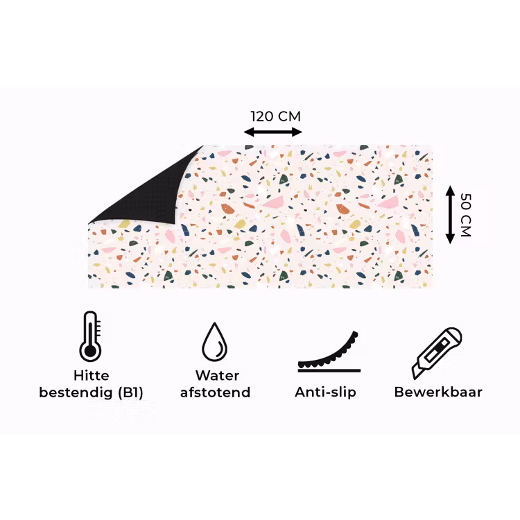 Keukenloper - Terrazzo - Patroon - Kleurrijk — 5