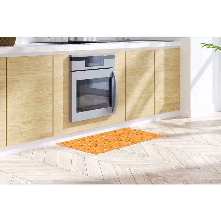 Keukenloper - Terrazzo - Patroon - Okergeel — 2