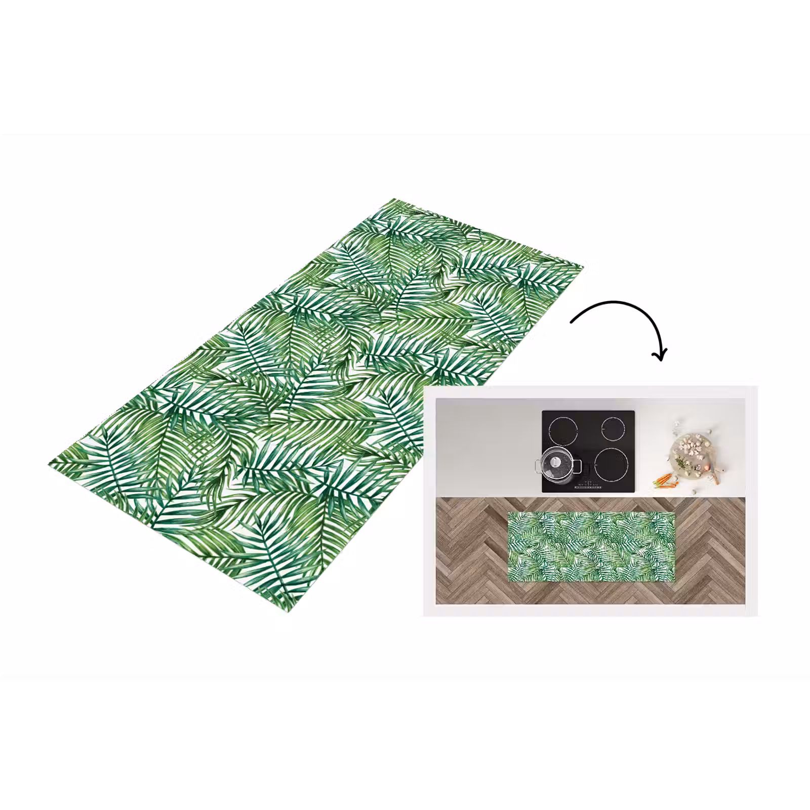 Keukenloper - Palmboom - Bladeren - Groen — 1
