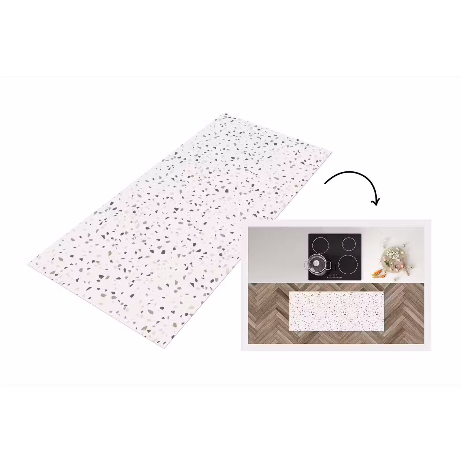 Keukenloper - Terrazzo - Patroon - Créme — 1