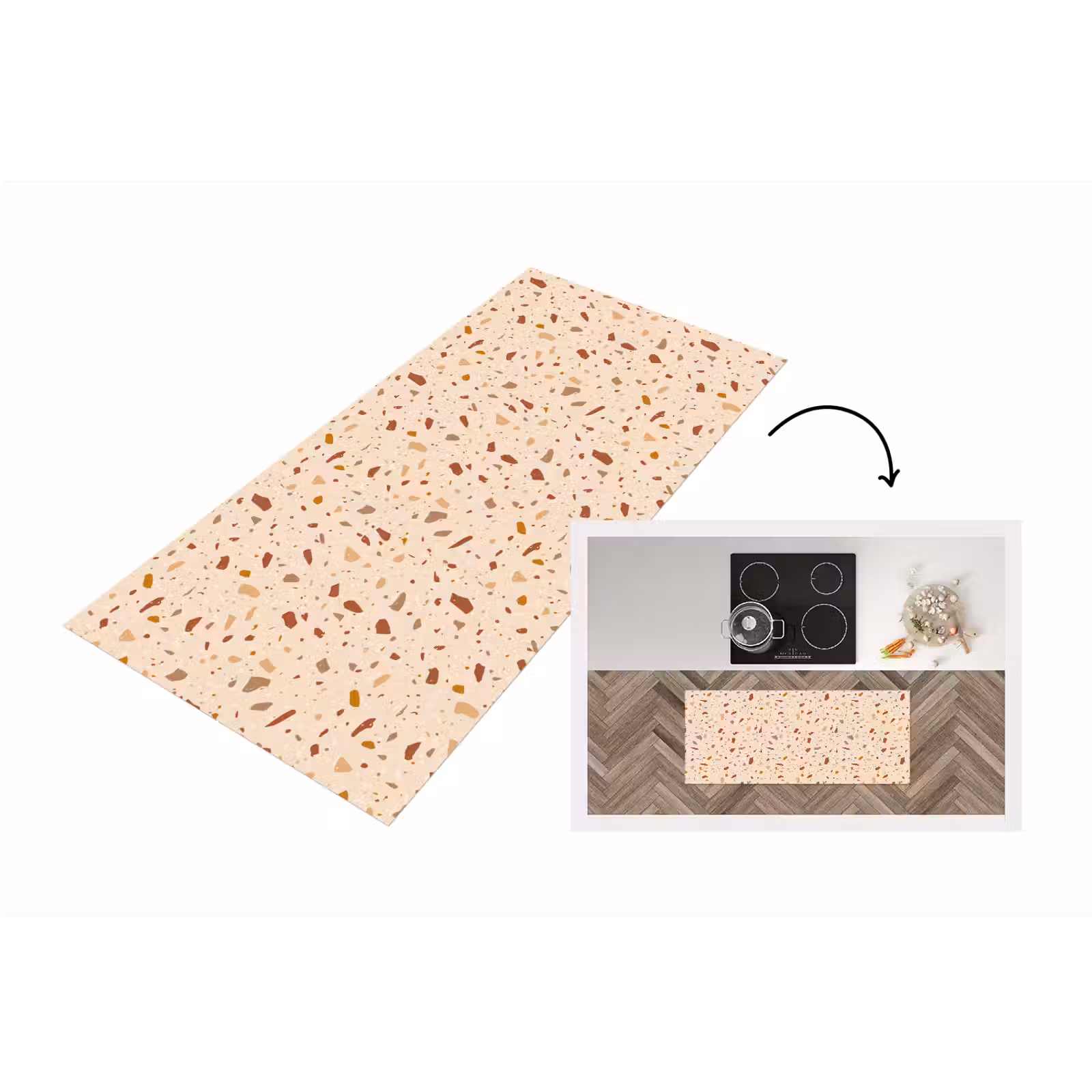 Keukenloper - Terrazzo - Patroon - Kleurrijk - Steen — 1
