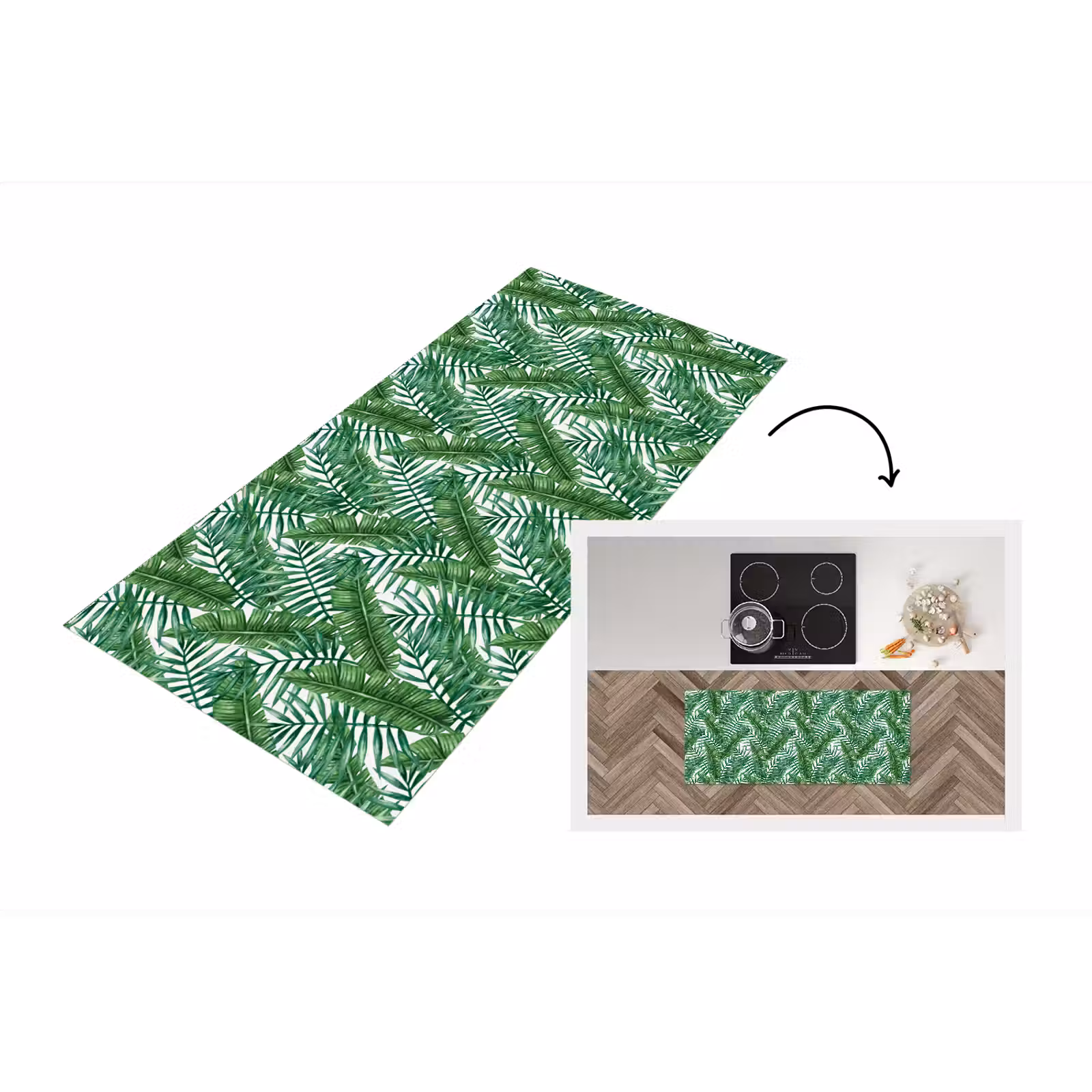 Keukenloper - Tropisch - Palmbladeren - Groen — 1