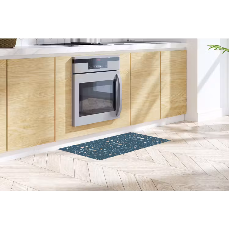 Keukenloper - Terrazzo - Patroon - Kleurrijk - Diep blauw — 2