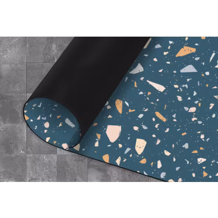Keukenloper - Terrazzo - Patroon - Kleurrijk - Diep blauw — 4