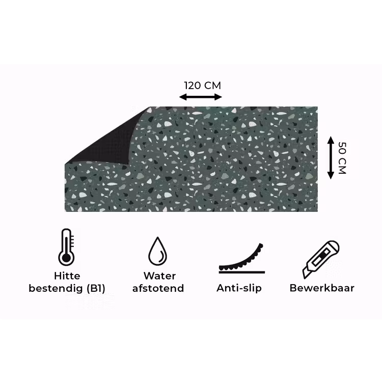 Keukenloper - Terrazzo - Patroon - Kleurrijk - Groen — 5