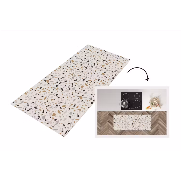 Keukenloper - Terrazzo - Patroon - Staal — 1