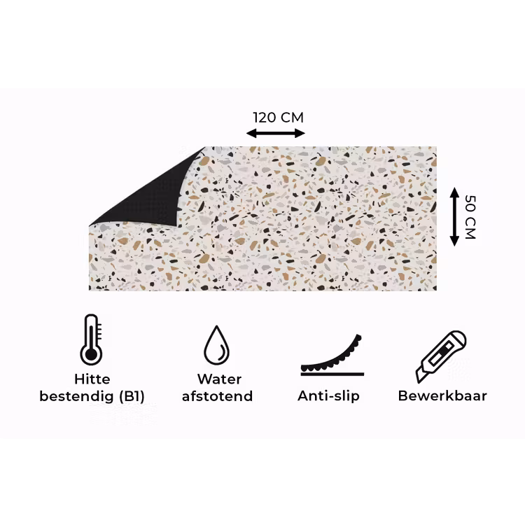 Keukenloper - Terrazzo - Patroon - Staal — 5