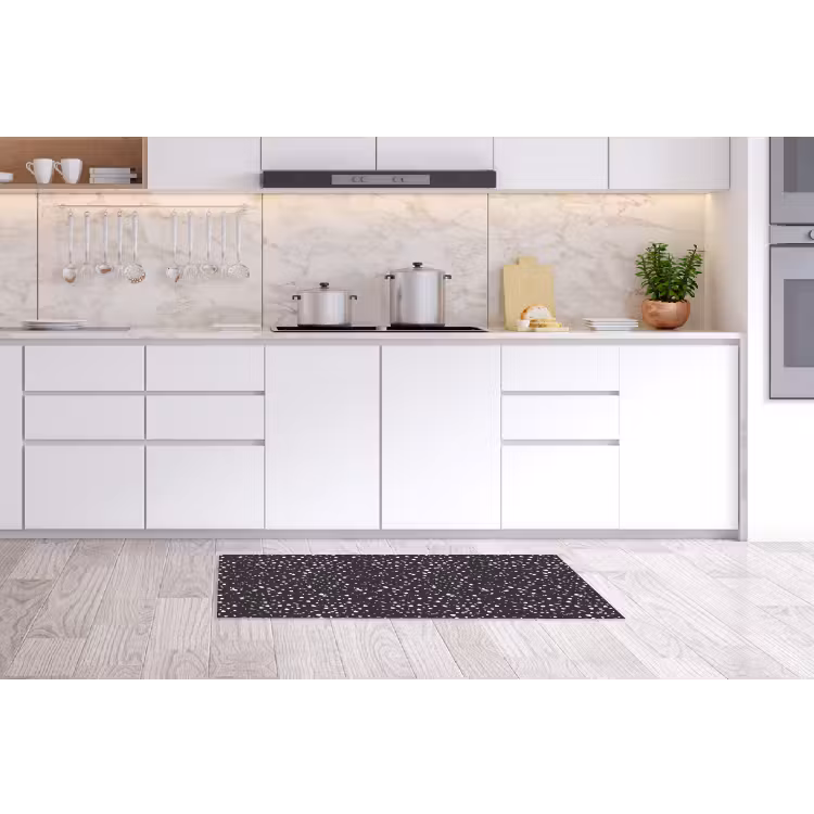 Keukenloper - Terrazzo - Patroon - Zwart - Wit — 3