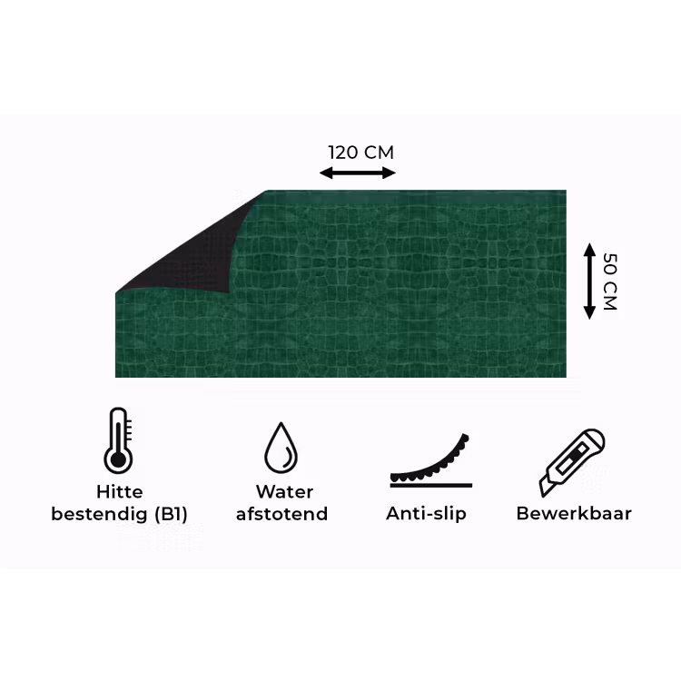 Keukenloper - Krokodil - Leer - Smaragd - Groen — 5