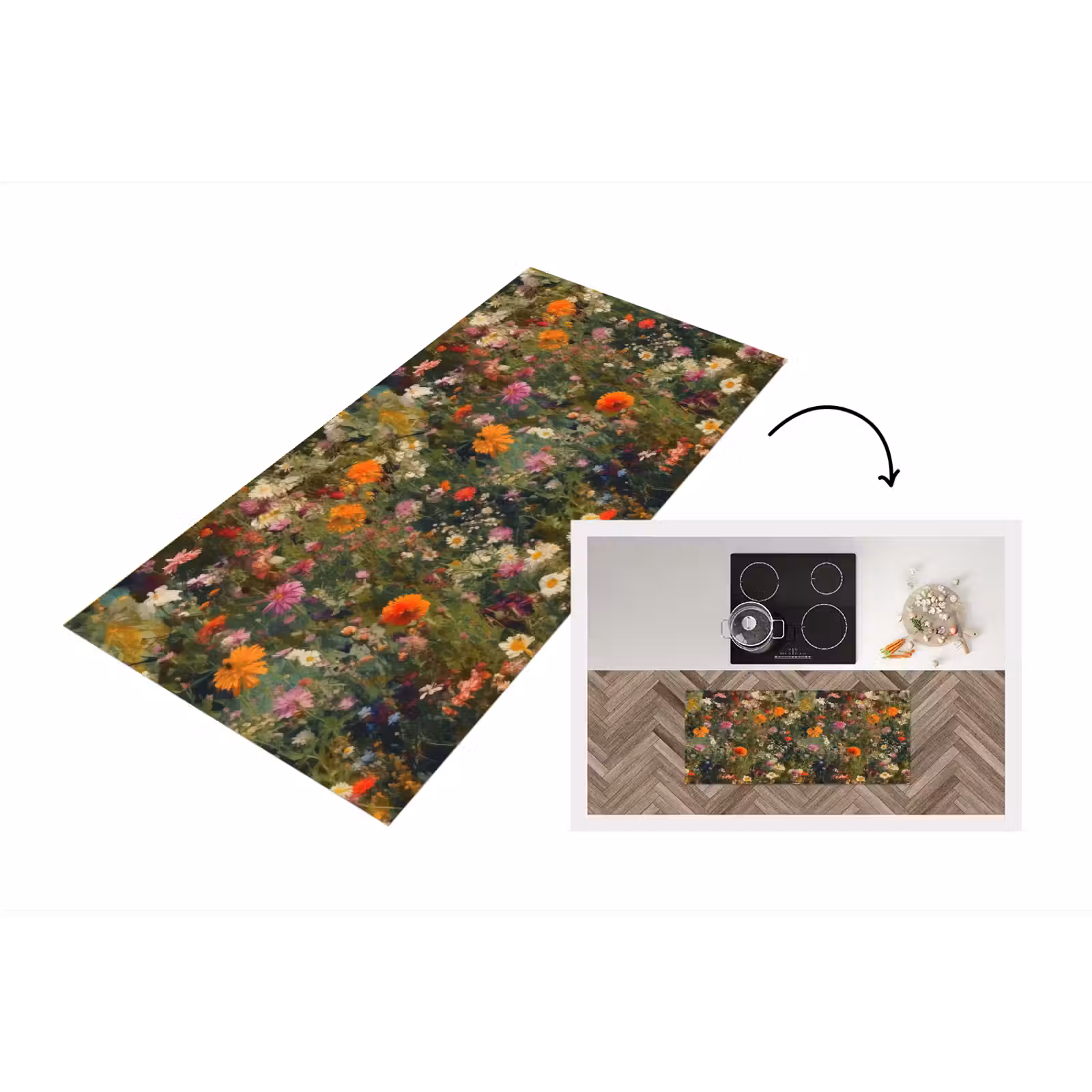 Keukenloper - Bloemenveld - Kleuren - Verf — 1