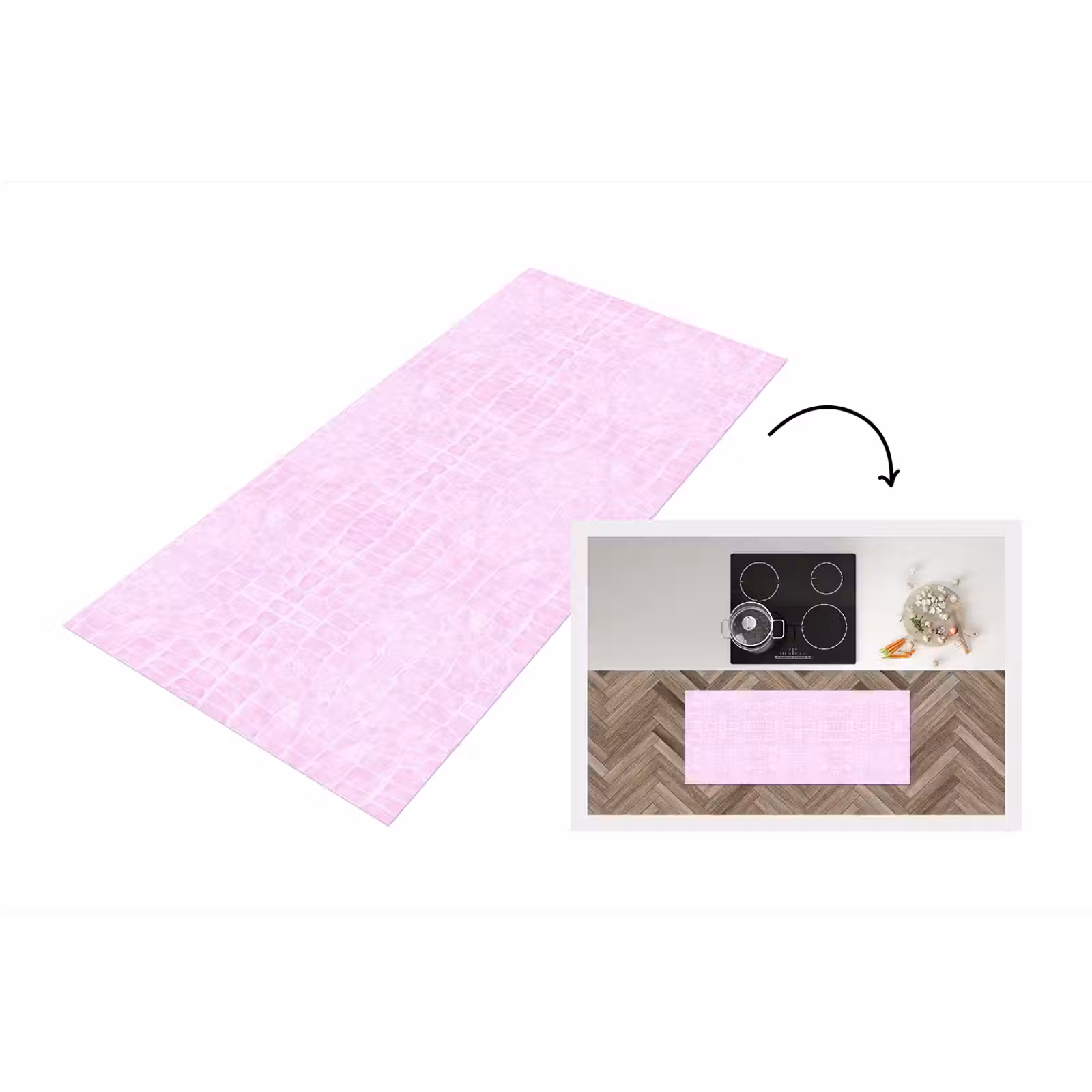 Keukenloper - Krokodil - Leer - Roze — 1