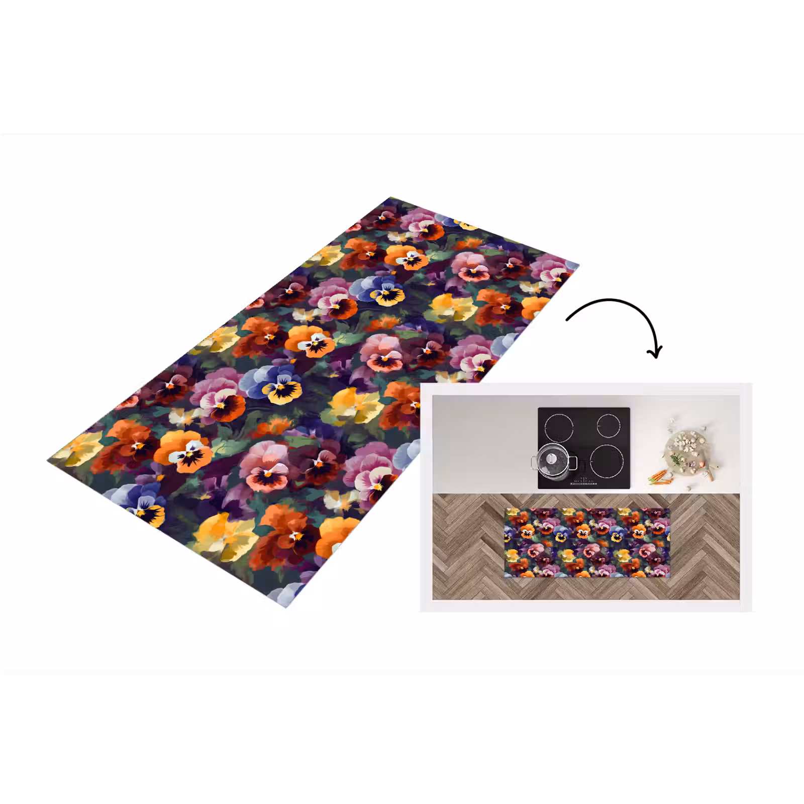 Keukenloper - Viooltjes - Kleuren - Bloemblaadjes — 1