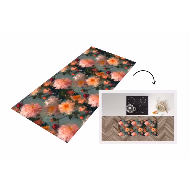 Keukenloper - Dahlia - Bloemen - Patroon — 1