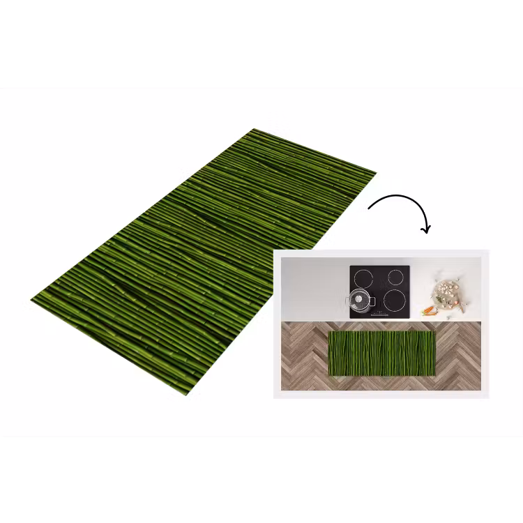 Keukenloper - Gebogen - Stokken - Groen - Bamboe — 1
