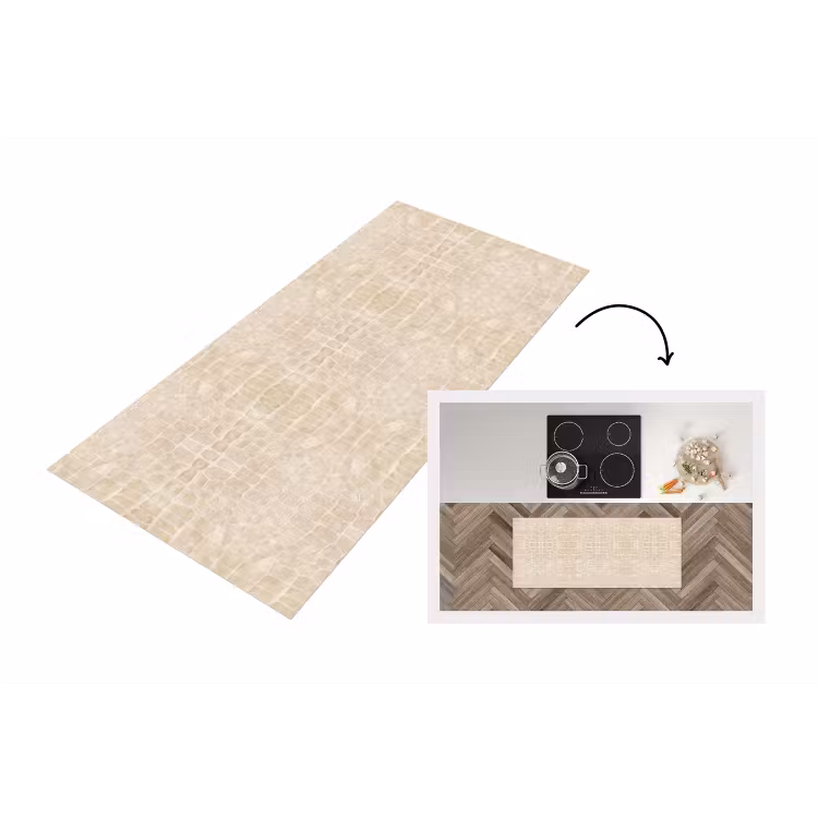Keukenloper - Krokodil - Leer - Beige — 1