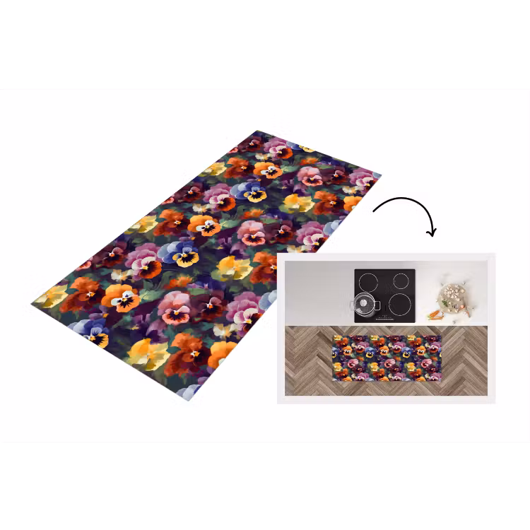 Keukenloper - Viooltjes - Kleuren - Bloemblaadjes — 1