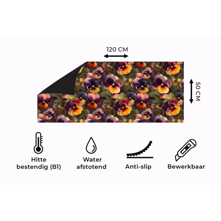 Keukenloper - Warm - Patroon - Penseel - Viooltjes — 5
