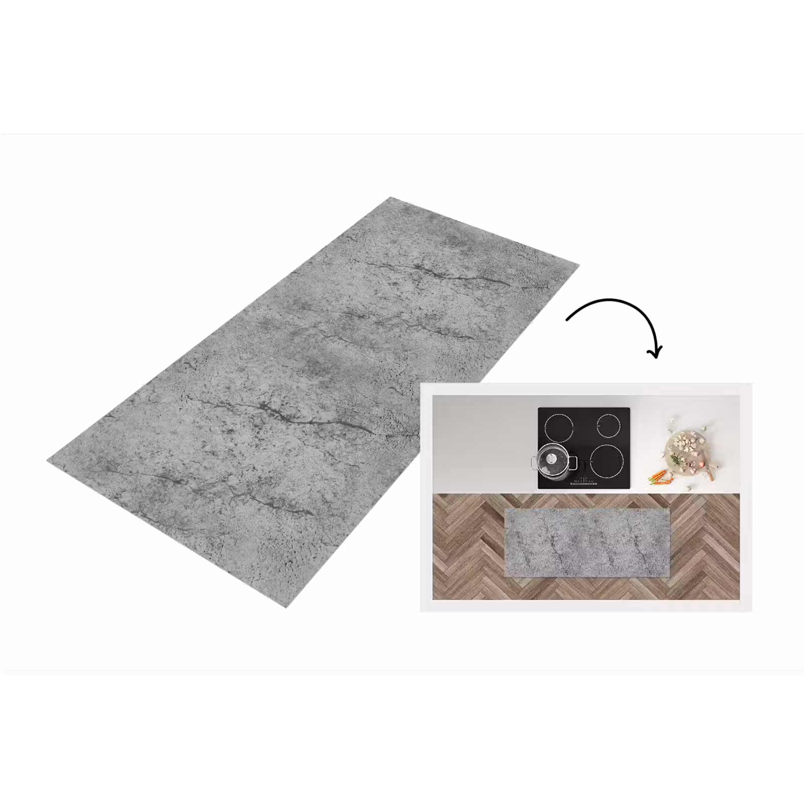 Keukenloper - Beton - Muur - Industrieel - Patronen — 1