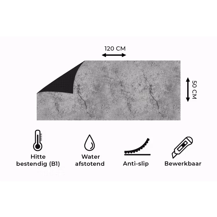 Keukenloper - Beton - Muur - Industrieel - Patronen — 5