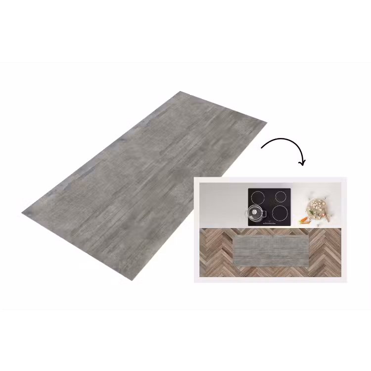 Keukenloper - Patroon - Beton - Grijs — 1