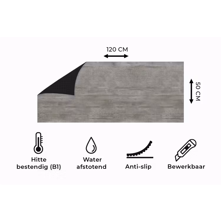 Keukenloper - Patroon - Beton - Grijs — 5