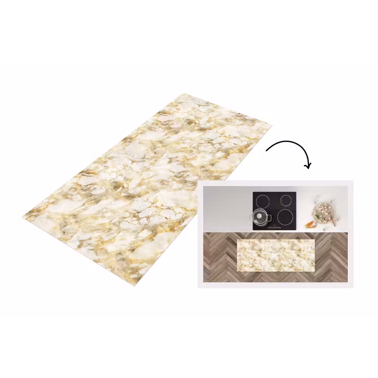 Keukenloper - Warm - Gouden - Marmer - Patroon — 1