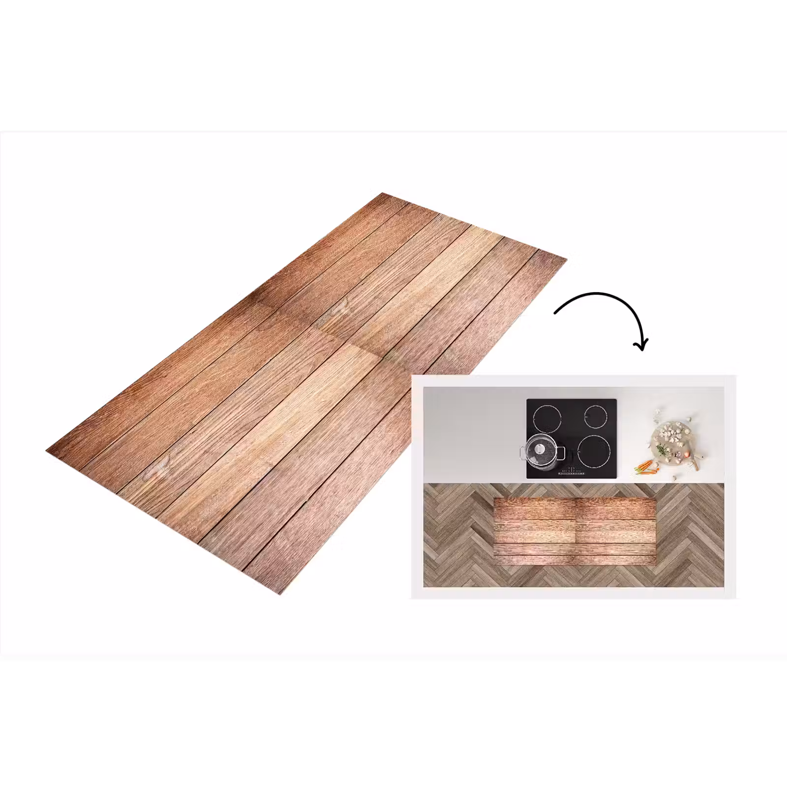 Keukenloper - Eikenhout - Planken - Patronen — 1