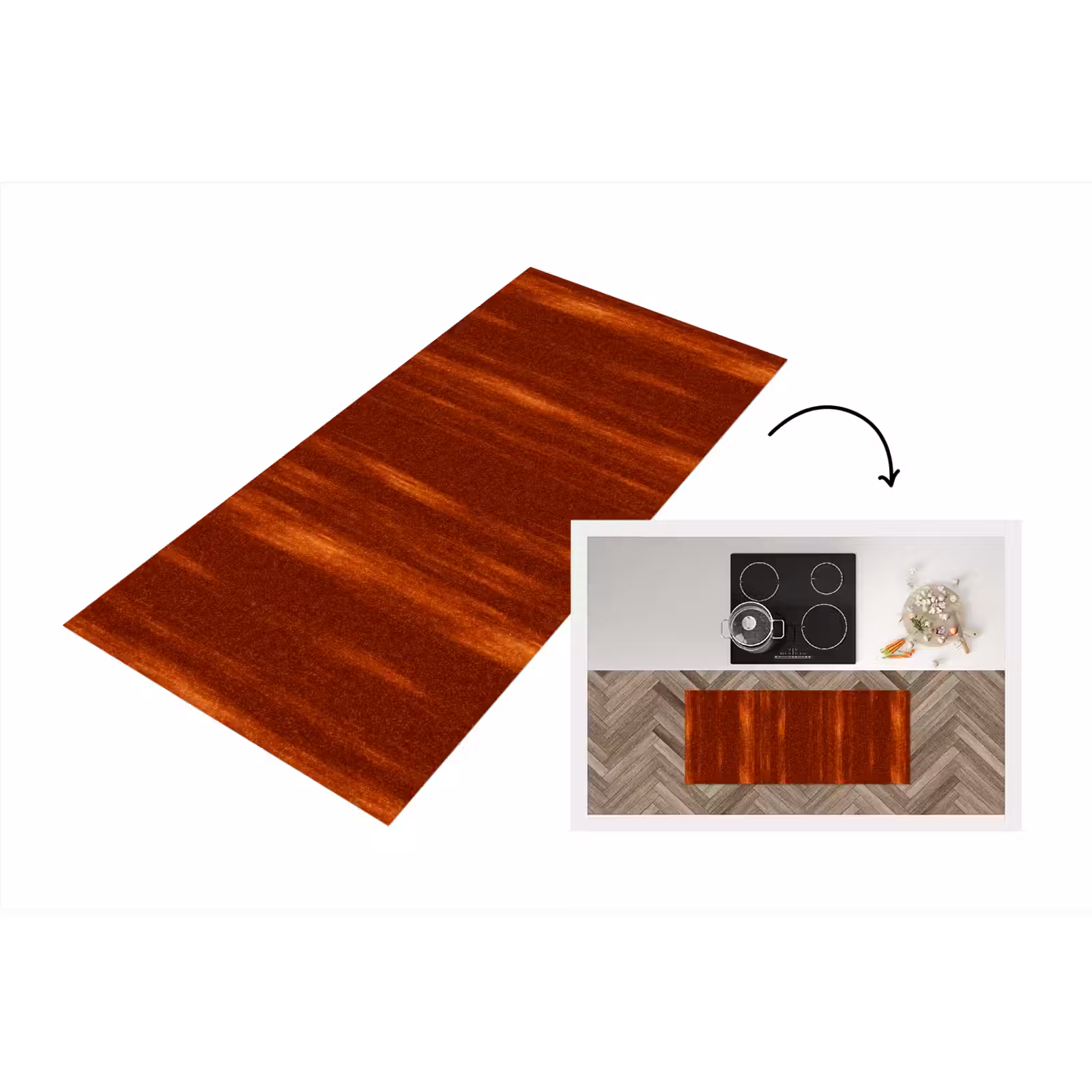 Keukenloper - Oranje - Rood - Roest - Metaal — 1