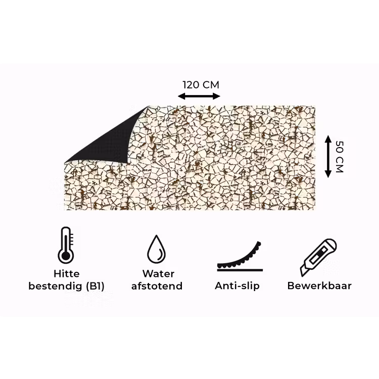 Keukenloper - Beige - Patroon - Roest - Verf — 5