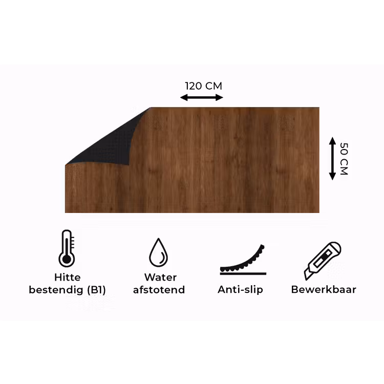 Keukenloper - Hardhout - Patronen - Bruin — 5