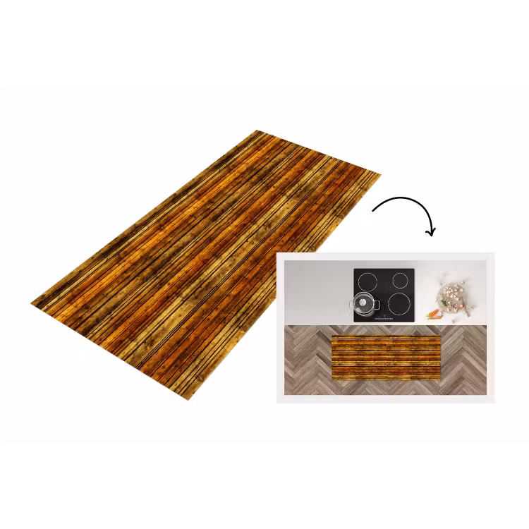 Keukenloper - Vintage - Hout - Patronen - Planken — 1