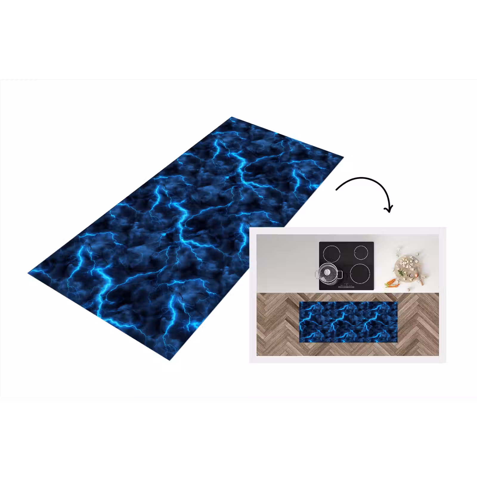 Keukenloper - Donker - Blauw - Bliksem — 1