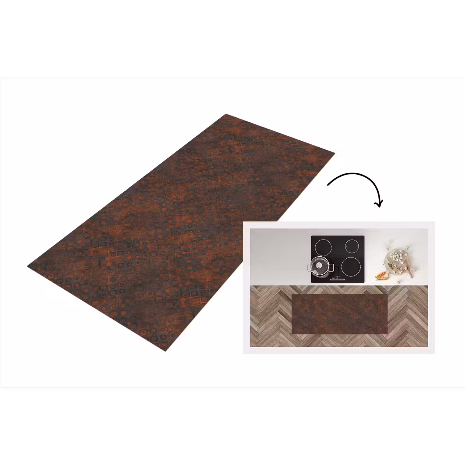 Keukenloper - Patroon - Roest - Bruin — 1