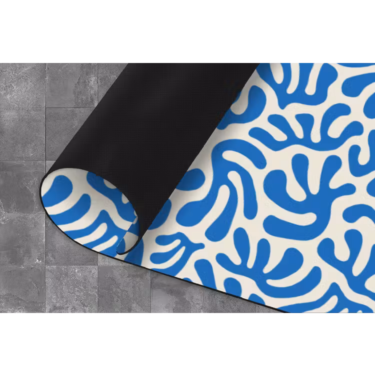 Keukenloper - Blauw - Abstract - Bladeren - Patroon — 4