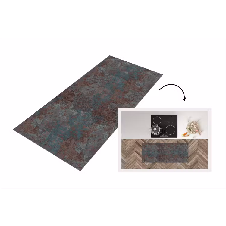 Keukenloper - Blauw - Grijs - Roest - Patroon — 1