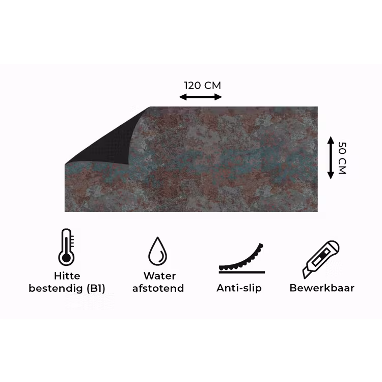 Keukenloper - Blauw - Grijs - Roest - Patroon — 5
