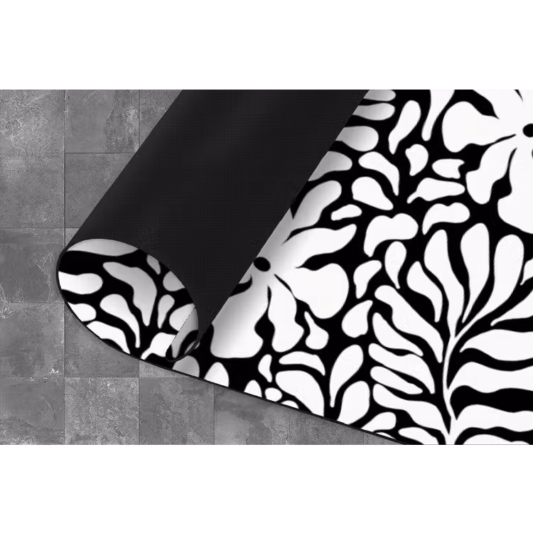 Keukenloper - Bloemen - Patroon - Zwart - Wit — 4