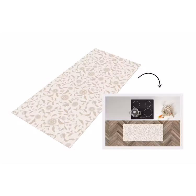 Keukenloper - Sierlijk - Bloemen - Beige — 1