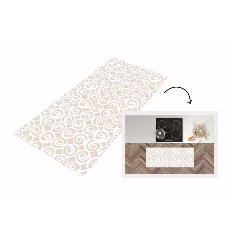 Keukenloper - Beige - Patroon - Spiraal — 1