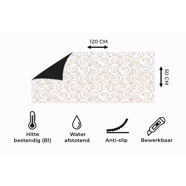 Keukenloper - Beige - Patroon - Spiraal — 5