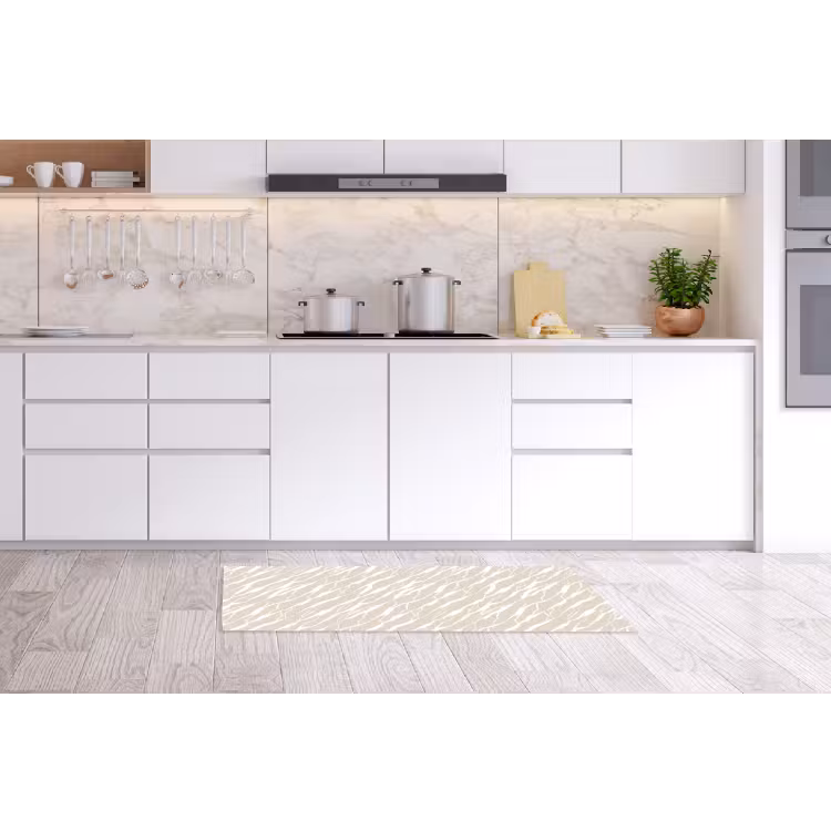 Keukenloper - Beige - Wit - Patroon - Structuur — 3