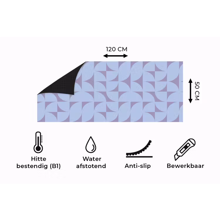 Keukenloper - Blokken - Blauw - Paars - Patroon — 5