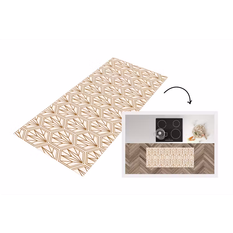 Keukenloper - Geometrisch - Patroon - Beige — 1