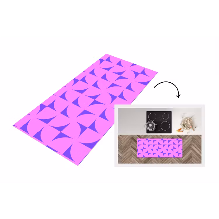 Keukenloper - Kwadranten - Paars - Roze - Vierkanten — 1