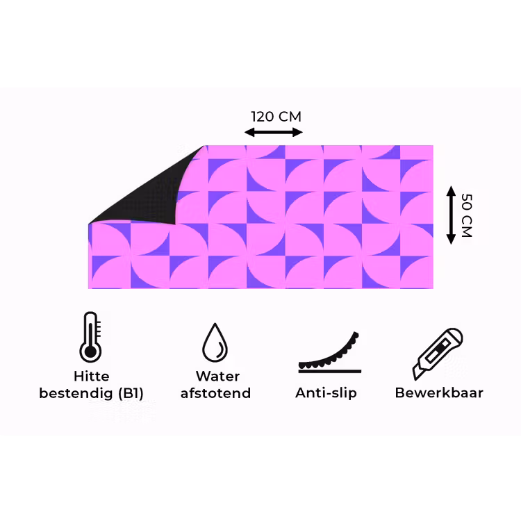 Keukenloper - Kwadranten - Paars - Roze - Vierkanten — 5